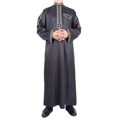 China Abaya Muslim Men Fashion Rayon Islam Mens Clothing Long Dress Embroidery High Quality Clothes Wholesale for sale