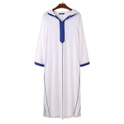 China Wool Simplicity Robe Islamic Clothing Abaya With Hoody Mens Muslim Clothing for sale