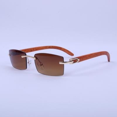 China Fashion Sunglasses Shades Shades Sunglasses Newest 2021 Branded Rimless Glass Men for sale