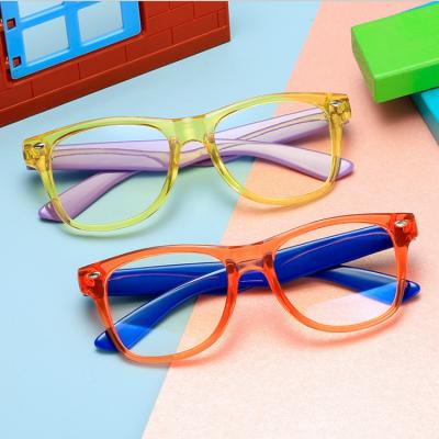 China For Reading Glasses Wholesale Cheap Fashion Blue Frame Kids Silica Gel Computer Glasses Kids Light Blocking Glasses for sale