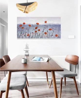 China Hand Painted Wall Art For Living Room Hand Painted Oil Painting On Canvas-poppy field for sale