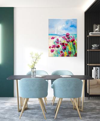 China Hand Painted Wall Art For Living Room Hand Painted Flower Oil Painting On Canvas for sale