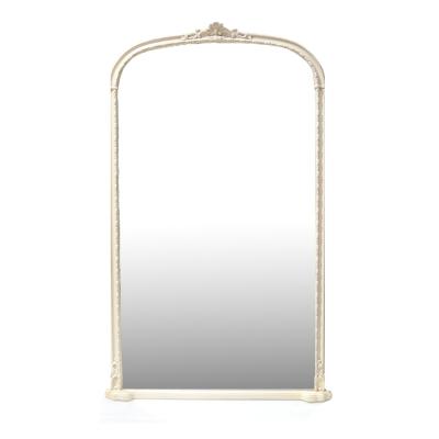 China Large Border Traditional White Floor Hanging Mirror For Clothing Store for sale