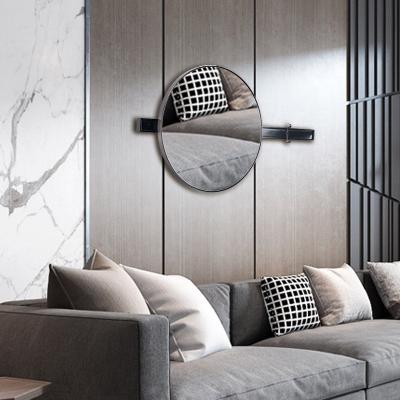 China Modern Large Fog Round Stainless Steel Sight Wall Mirror Metal Frame Free Standing Mirror Large For Wall for sale