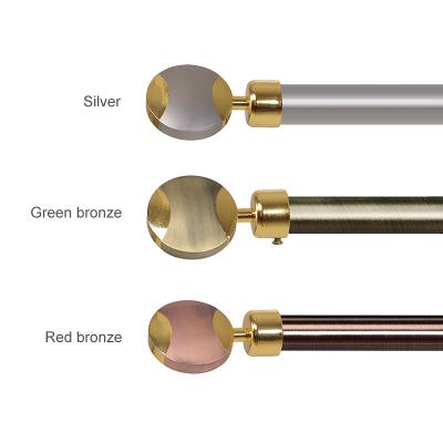 China High Quality Easy Metal Curtain Rod Sets Steel Curtain Rod Multiple Color Available for sale