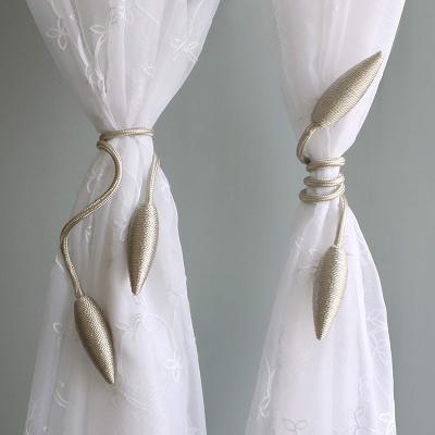 China Easy Decorative Window Curtain Holdback Rope Barriers Creative Twist Tie Backs for sale