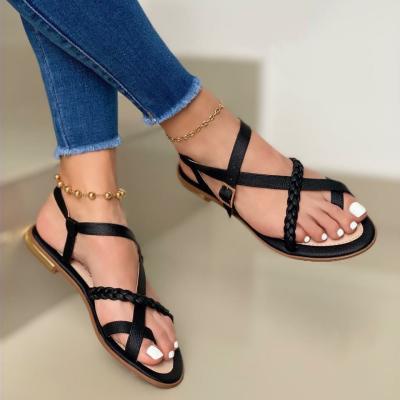 China SHOCK ABSORBING new women's flat sandals in spring and summer fashion beach buckle casual sandals for sale