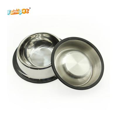 China Sustainable Heavy Duty Logo Stainless Steel Dog Bowl Custom Made Good Quality Large Capacity Pet Bowl for sale