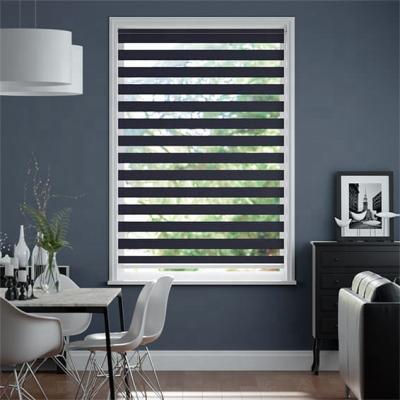 China Hot Sale Eco-friendly Semi Blackout Blackout Blinds Manual Zebra Blinds For Large Living Room for sale