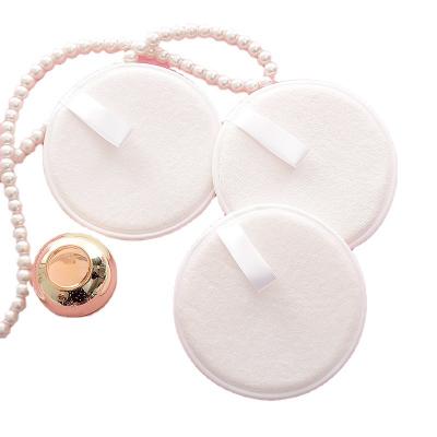 China Wholesale Soft Touch Bamboo Fiber Round Makeup Remover Cleansing Sponge Facial Pad for sale