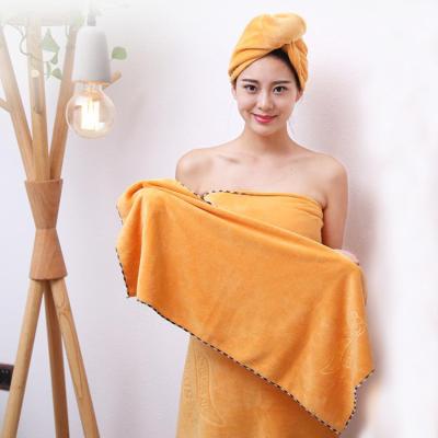 China Super Sustainable Soft Water Absorption Microfiber Shower Spa Bath Towel for sale