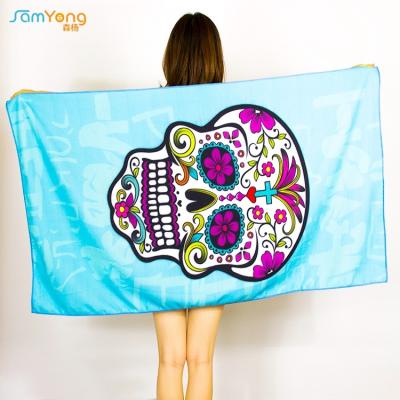 China QUICK DRY Feature Microfiber Beach Towel Material Wholesale Custom Copy for sale