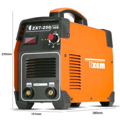 China High Quality Portable OEM CE IGBT Inverter DC Arc/MMA/Zx7 Muttahida Majlis-e-Amal 250 Portable Welding Machine With Digital Display for sale