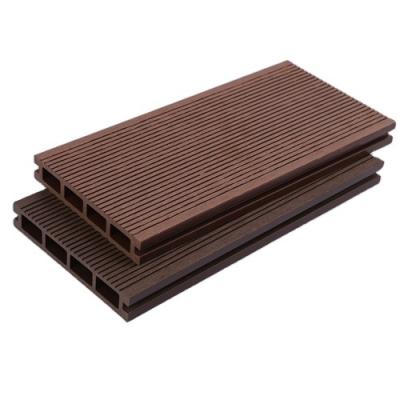 China Eco-friendly hot sale balcony waterproof brushed wpc wood decking for sale