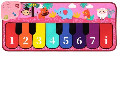 China Colorful Design Visual Stimulation Dance Rhythm Piano Play Mat Educational Multifunction Kids Smart Play Baby Gym Piano Musical Mat for sale