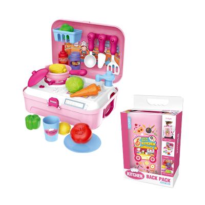 China DIY Pretend Play High Quality Plastic Utensils Accessories Pretend Play Cooking Girls Toys Kitchen Set For Pretend Play for sale