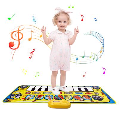 China Colorful Design Visual Stimulation 10 Keys Dancing Musical Mat Piano Keyboard Educational Kids Smart Toys Game Mat Toy for sale