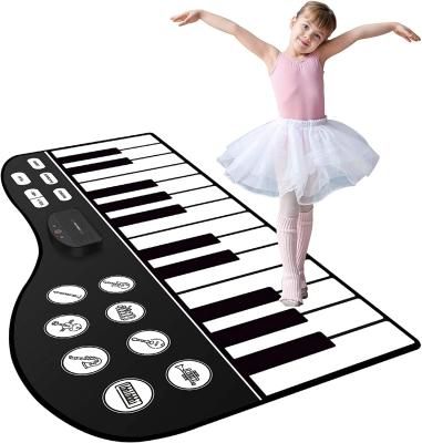 China Toy Fashionable Design Dancing Rhythm Educational Play Mat 24 Keys Keyboard Piano Electronic Electronic Musical Multifunctional Mat for Kids for sale