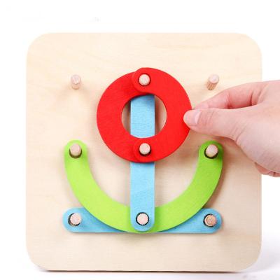 China Expand Columns Variable Geometric Pillar Kid's Brain Shape Puzzle Blocks Educational Wooden Smart Building Toys for sale