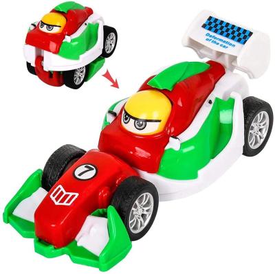 China Deformation Deformation (4pcs Cars In It) Pull Back Monster Toys Push And Go Friction Powered Vehicles Cars for sale