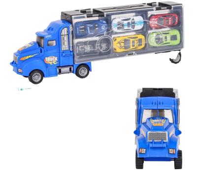 China 12 Different Mini Metal Cars Transporter Truck Carry Vehicle (Alloy Material) with Remote 12pcs Mini Metal Cars Set Car Educational Toys for Children for sale