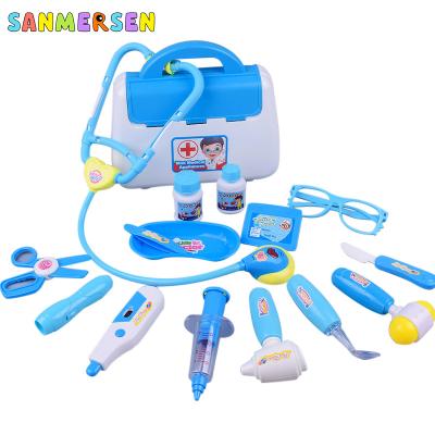 China New Design Eco-friendly Material For Electronic Light Doctor Set Baby Role Play Suitcase Toys For Children for sale