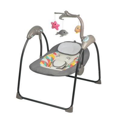 China Safety Confortable Baby Dining Chair Productos Para Bebe, Con Juguetes Balanceo De Bebe de Silla Mecedora ElEctrica Plegable for sale