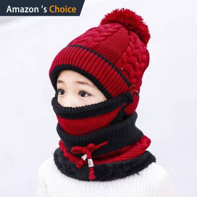 China COMMON Thick Winter Knitted Hat Unisex, For Sale Fashion Baby Hat With Sharf for sale