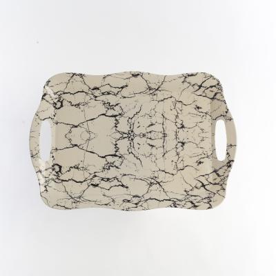 China Morden Direct Wholesale Manufacture Customized Print Logo Size Design Most Popular Plastic Tray Marble Tray for sale