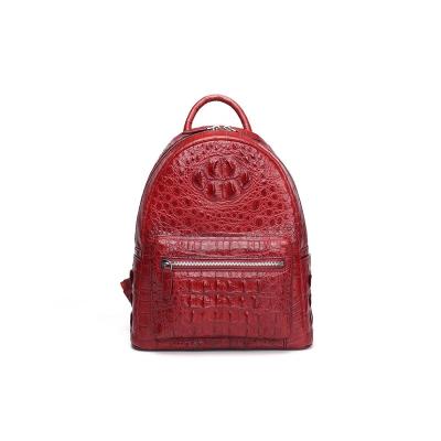 China Newly Designer Brand Portable Famous Alligator Crocodile Leather Ladies Backpack Manufacturer in Guangzhou for sale