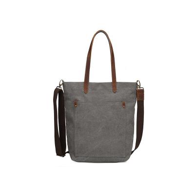 China New Arrival OEM PORTABLE Designer Women Canvas Tote Bag Luxury Gray Canvas Shopper Bag for sale