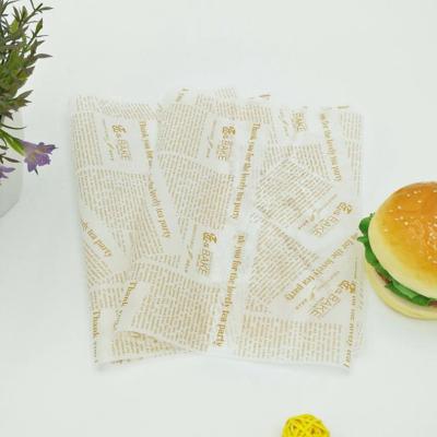 China Recyclable Burritos Wax Wrapping Paper Food Grade Wrapping Waxed Paper For Restaurant for sale