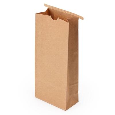 China Recyclable Biodegradable Bottom Gusset Paper Coffee Bean Bags Recyclable Biodegradable Bottom Paper Bags Brown Paper Coffee Bag for sale