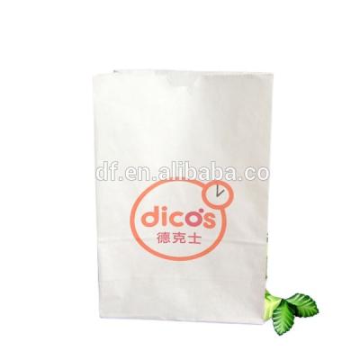 China Recyclable Food Grade Grocery Kraft Paper Bag Packaging Fast Food Paper Bags for sale