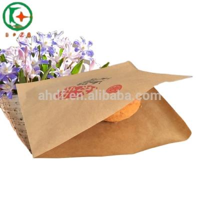 China Triangle Recyclable Custom Paper Bag For Cakes Burger Kraft Paper Bag for sale