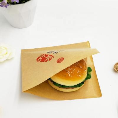 China Triangle Biodegradable Custom Printed Paper Bag For Sandwich L Shape Paper Bag for sale