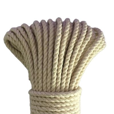 China DIY 3mm Decorative Natural Macrame Cotton Rope Cotton Kits Macrame Twisted Cotton Wrapping Rope For Macrame for sale