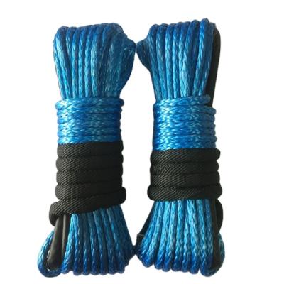 China ATV UTV Mooring 12 Strands Braided 14mm X 200m Synthetic UHMWPE Rope UHMWPE Winch Rope for sale