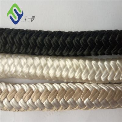 China Marine High Quality Black Nylon Braided Rope Marine Rope 25mm Nylon Rope for sale