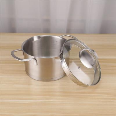 China Multifunctional Stocked House Home 304 Stainless Steel Pot Milk Pot Cooking Hot Pot With Lid for sale