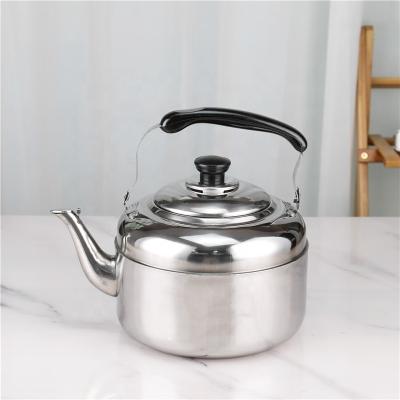 China Stocked 410 Electric Water Kettle Stainless Steel Whistling Kettle With Bakelite Handle for sale