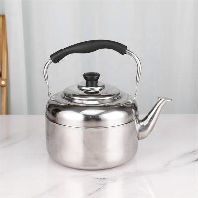 China Kitchen Accessories Metal Cookware Stainless Steel Kettle 5L 6L 7L Thick Stocked Water Kettle for sale