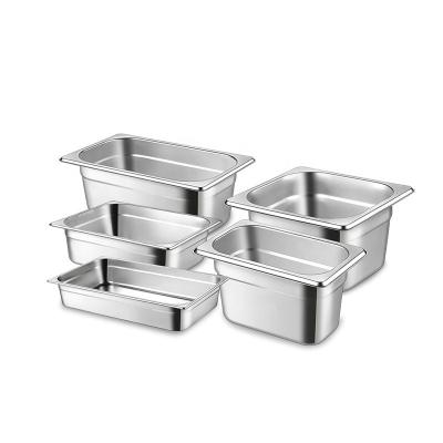 China European Style 1/2 Hotel Room Home Restaurant Kitchen 1/3 Food Containers GN Casserole Different Size Food Pan for sale