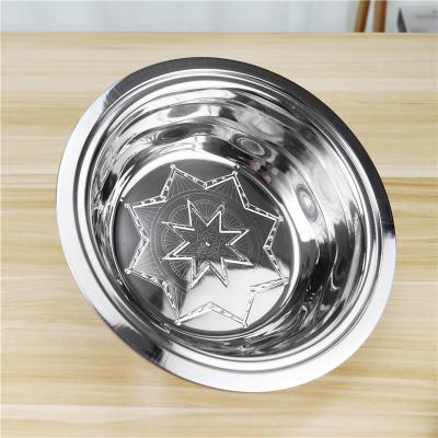 China Large Size Single Stored Stainless Steel Bowl Rice Soup Food Deep Bowl Without Lid for sale