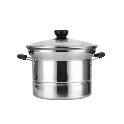 China 22cm Multifunctional Stainless Steel Noodle Pot Stored Steamer Cooking Soup Pot for sale