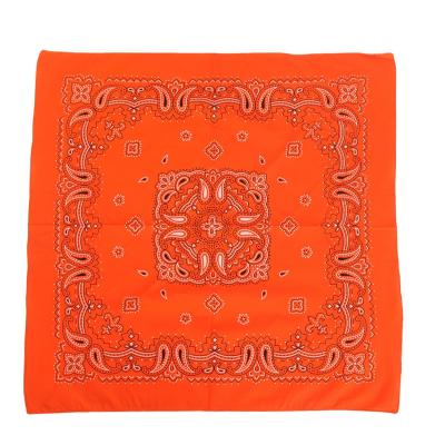 China Multifunctional Promotional Cheap Price Printed Logo Shape Square 100% Cotton Bandana With Fast Delivery Time for sale