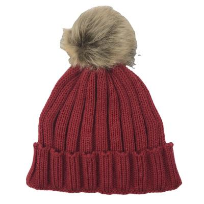 China JOINT Hot Sales Color Custom Wool Beanie Hats With Cold Weather Toques With Pom Pom For Women for sale