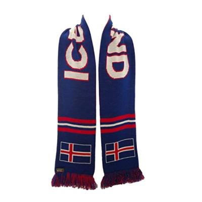 China Promotion Soccer Fans Acrylic Soccer Scarf With Logo Design Soccer Club Customized Acrylic Scarf Knitted Fans Scarf for sale