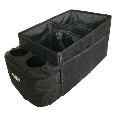 China Waterproof Custom Car Rear Organizer With Cup Holder And Cooler Compartment Backseat Trunk Organizer Auto Multi-Use Front Seat Storage Bag for sale