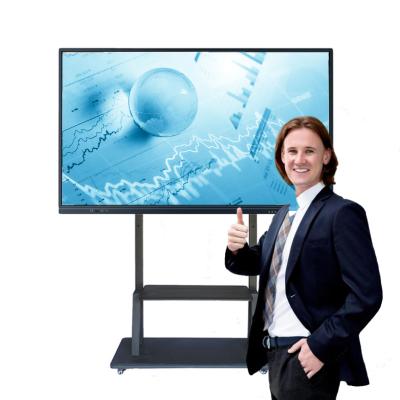 China KQFKE Anti-glare 55 65 75 86 98 inch led interactive multitouch touch screen monitor for education 75